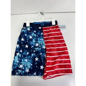 NEW Cat & Jack Kids Boys' American Flag Swim Trunks